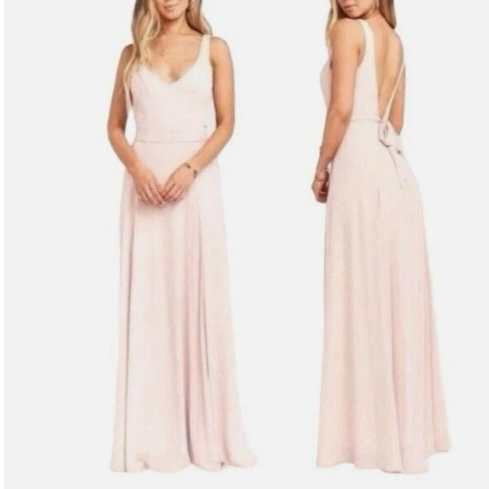 Show Me Your Mumu Jenn Maxi Dress – Neutral Mauve Chiffon Blush– Size XL – NWT